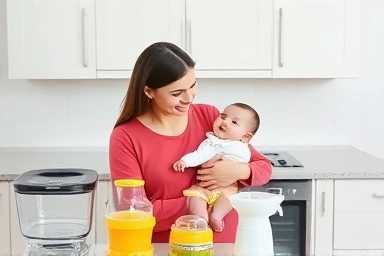 Mother choosing a baby food maker